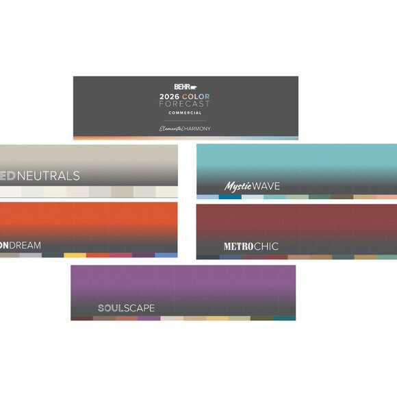 BEHR 2026 Color Forecast Commercial Paint Color Swatch Book Fan Deck NWOT - Picture 4 of 5